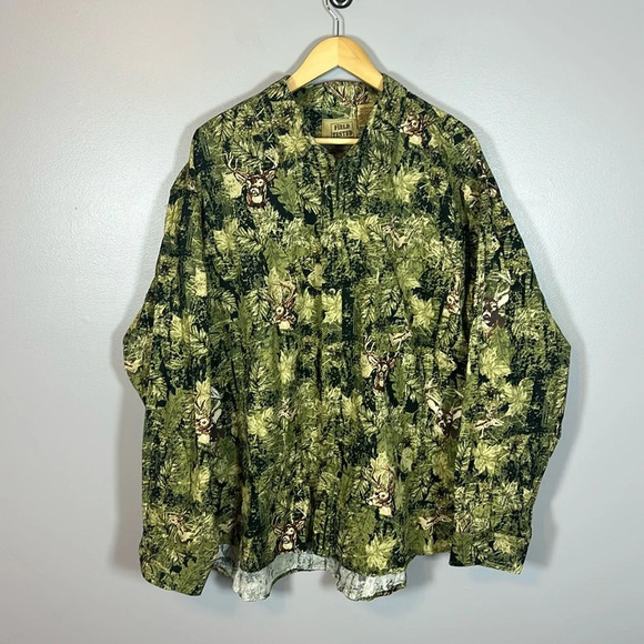 Field Tested Outdoor Life Camo Deer Hunting Long Sleeve Button Down Mens 3XL - Picture 1 of 8